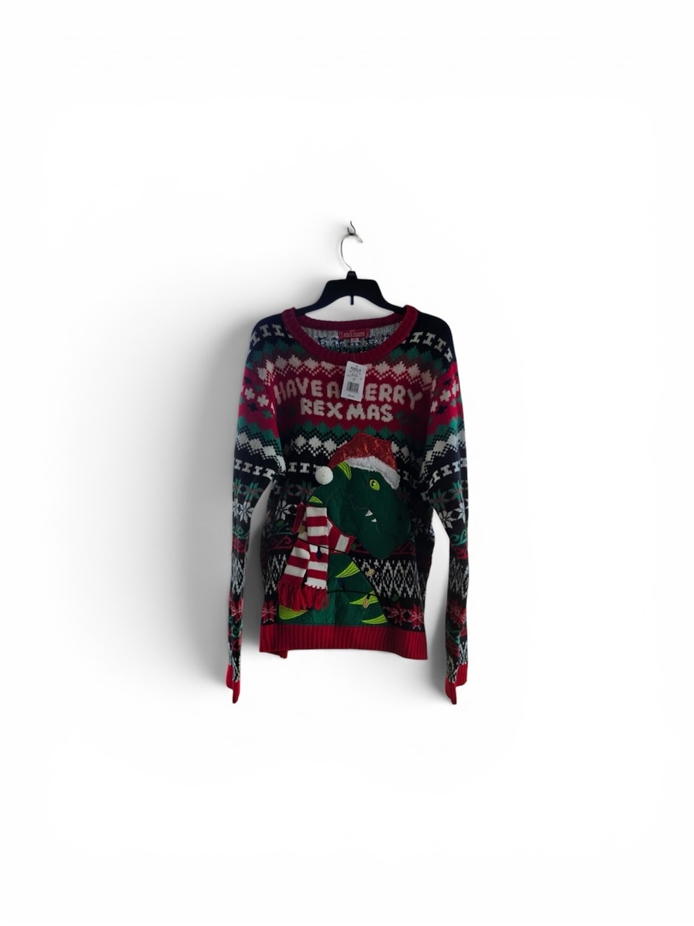 Kohl's Green Red Black Holiday 'Have a Merry Rexmas' Sweater